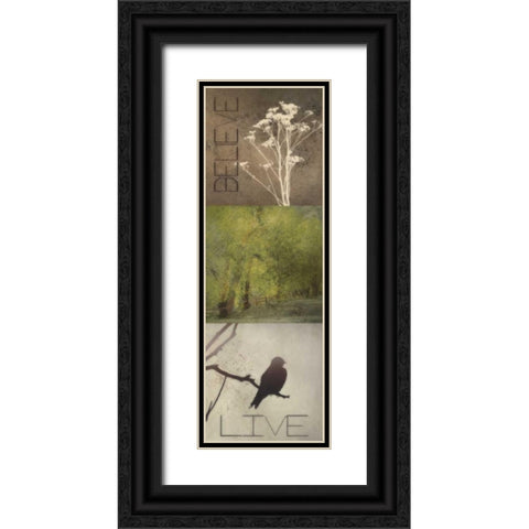 SIlhouette Beauty  A Black Ornate Wood Framed Art Print with Double Matting by Greene, Taylor