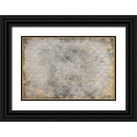 METALLIC Black Ornate Wood Framed Art Print with Double Matting by Greene, Taylor