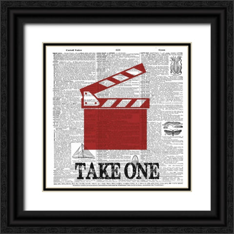 TAKE ONE 2 Black Ornate Wood Framed Art Print with Double Matting by Greene, Taylor