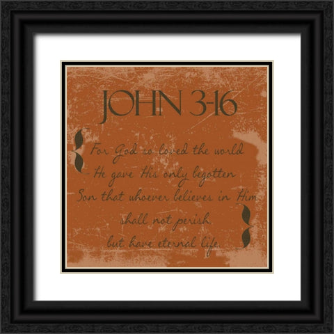 Shall Not Perish Orange C2 Black Ornate Wood Framed Art Print with Double Matting by Greene, Taylor