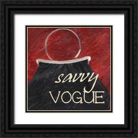 Savvy Vogue Black Ornate Wood Framed Art Print with Double Matting by Greene, Taylor