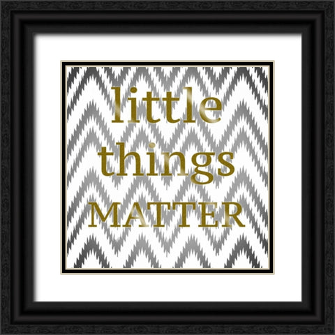Little Things Matter Black Ornate Wood Framed Art Print with Double Matting by Greene, Taylor