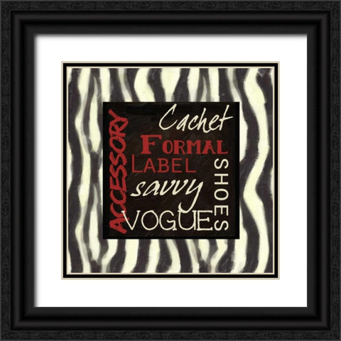 Fashion Patch S2 Black Ornate Wood Framed Art Print with Double Matting by Greene, Taylor