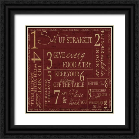 OPEN KITCHEN Black Ornate Wood Framed Art Print with Double Matting by Greene, Taylor