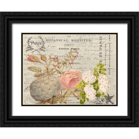 Ville de Parise Black Ornate Wood Framed Art Print with Double Matting by Jordan, Elizabeth