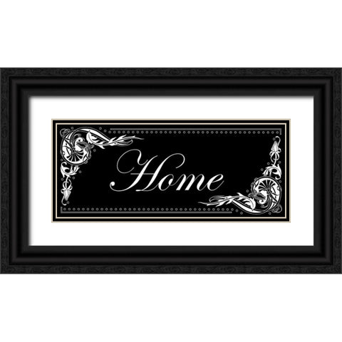 Home Black Ornate Wood Framed Art Print with Double Matting by Pazan, Tony