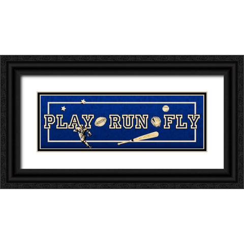 Play On Black Ornate Wood Framed Art Print with Double Matting by Pazan, Tony