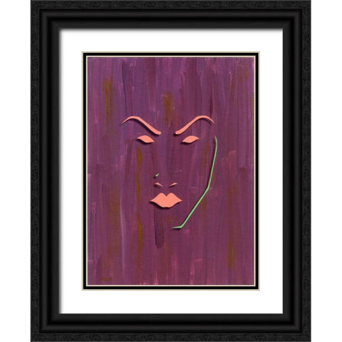 Mask Black Ornate Wood Framed Art Print with Double Matting by Pazan, Tony