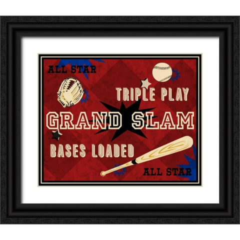 Grand Slam Black Ornate Wood Framed Art Print with Double Matting by Pazan, Tony