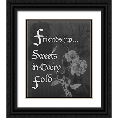 Friendship Black Ornate Wood Framed Art Print with Double Matting by Pazan, Tony