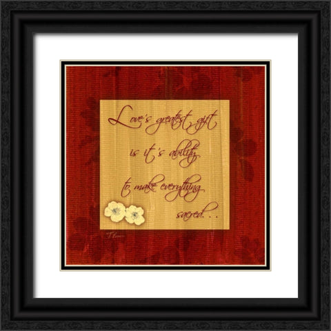 Gift Black Ornate Wood Framed Art Print with Double Matting by Pazan, Tony