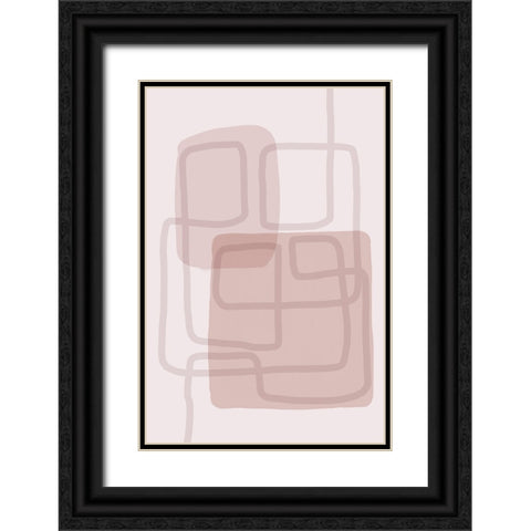 Minimal Lines 4 V2 Black Ornate Wood Framed Art Print with Double Matting by Urban Epiphany