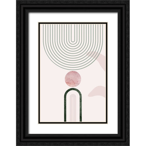 Mid Century Palm Springs 1 Black Ornate Wood Framed Art Print with Double Matting by Urban Epiphany