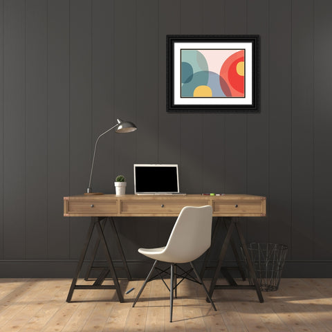 Happy Colours 2 Black Ornate Wood Framed Art Print with Double Matting by Urban Epiphany