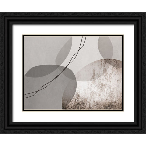 Organic Shapes 4 Black Ornate Wood Framed Art Print with Double Matting by Urban Epiphany