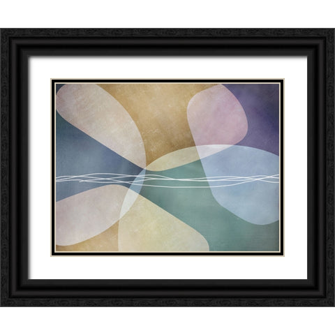 Colorful Organic Shapes 1 Black Ornate Wood Framed Art Print with Double Matting by Urban Epiphany