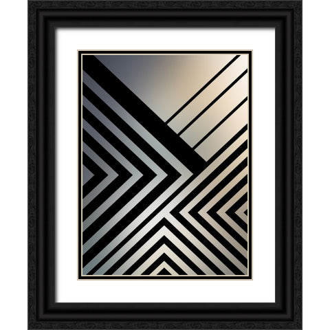 Neutral Tones 2 Black Ornate Wood Framed Art Print with Double Matting by Urban Epiphany