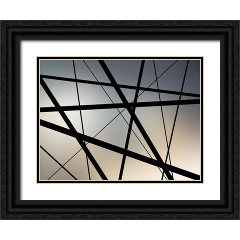 Neutral Tones 3 Black Ornate Wood Framed Art Print with Double Matting by Urban Epiphany