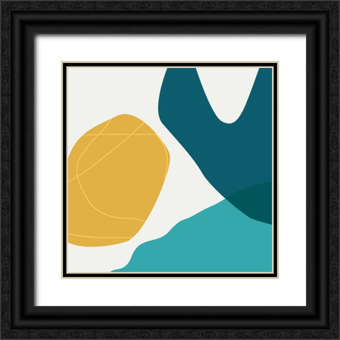 Minimalist Playful 3 Black Ornate Wood Framed Art Print with Double Matting by Urban Epiphany