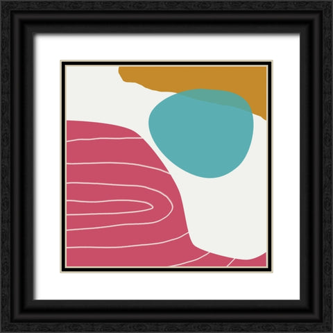 Minimalist Playful 6 Black Ornate Wood Framed Art Print with Double Matting by Urban Epiphany