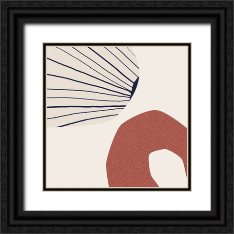 Minimalist Shapes 1 Black Ornate Wood Framed Art Print with Double Matting by Urban Epiphany