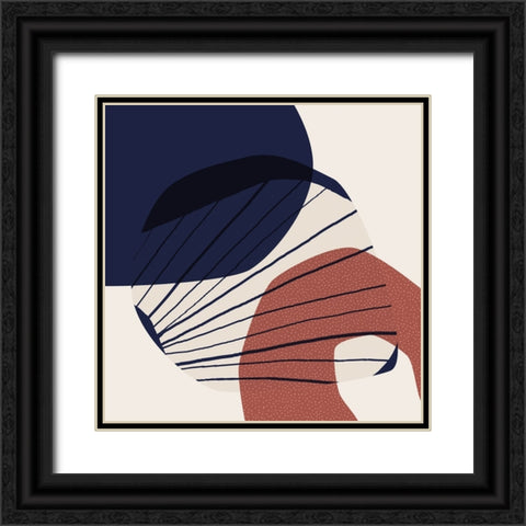 Minimalist Shapes 3 Black Ornate Wood Framed Art Print with Double Matting by Urban Epiphany