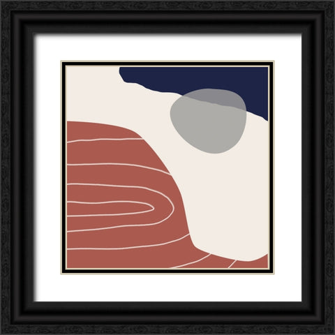 Minimalist Shapes 5 Black Ornate Wood Framed Art Print with Double Matting by Urban Epiphany