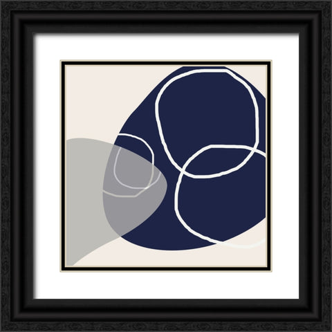 Minimalist Shapes 6 Black Ornate Wood Framed Art Print with Double Matting by Urban Epiphany