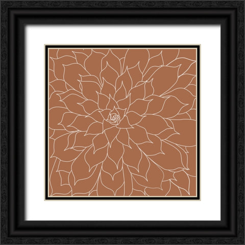 Succulent Spice Black Ornate Wood Framed Art Print with Double Matting by Urban Epiphany
