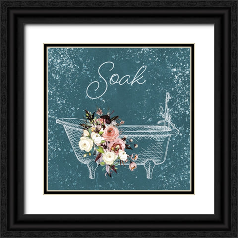 Soak Black Ornate Wood Framed Art Print with Double Matting by Brown, Victoria