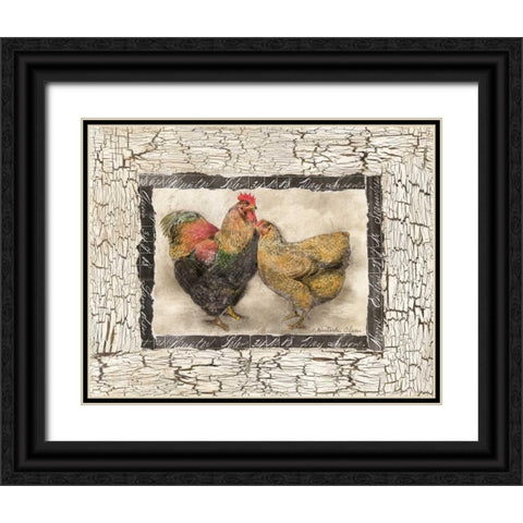 Fowl Play III Black Ornate Wood Framed Art Print with Double Matting by Olson, Charlene