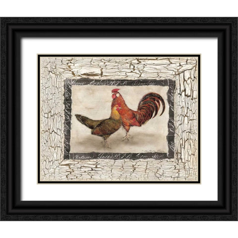 Fowl Play IV Black Ornate Wood Framed Art Print with Double Matting by Olson, Charlene