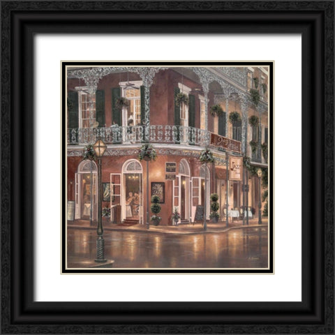 Jazz du Jour Black Ornate Wood Framed Art Print with Double Matting by Brown, Betsy