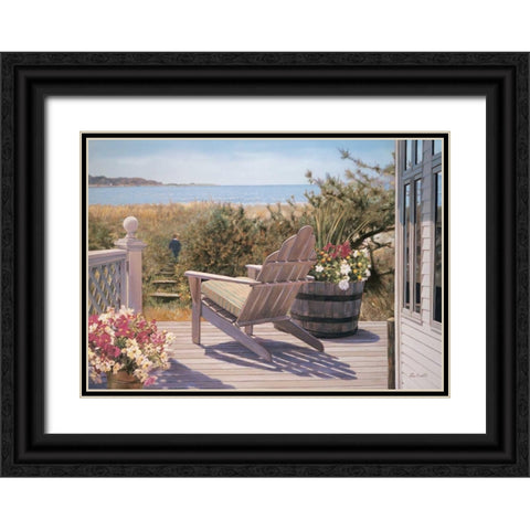 Shelter Island II Black Ornate Wood Framed Art Print with Double Matting by DeSantis, Bob