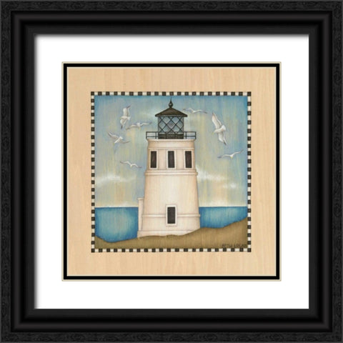 Lighthouse Cove II Black Ornate Wood Framed Art Print with Double Matting by Logan, Beth