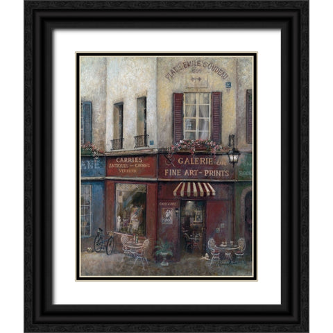Artists Quarters Black Ornate Wood Framed Art Print with Double Matting by Manning, Ruane
