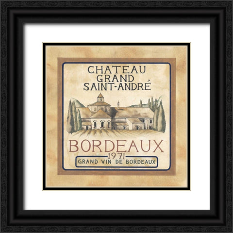 Bordeaux 1971 Black Ornate Wood Framed Art Print with Double Matting by Henson, Richard