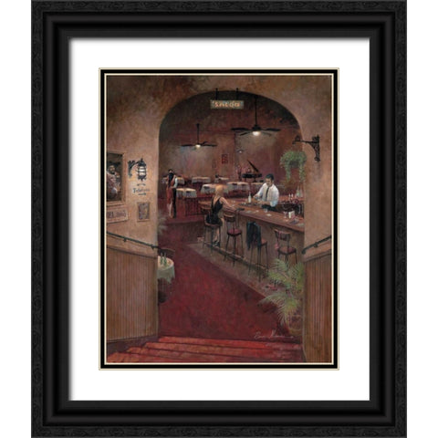 Lonely Heart Black Ornate Wood Framed Art Print with Double Matting by Manning, Ruane