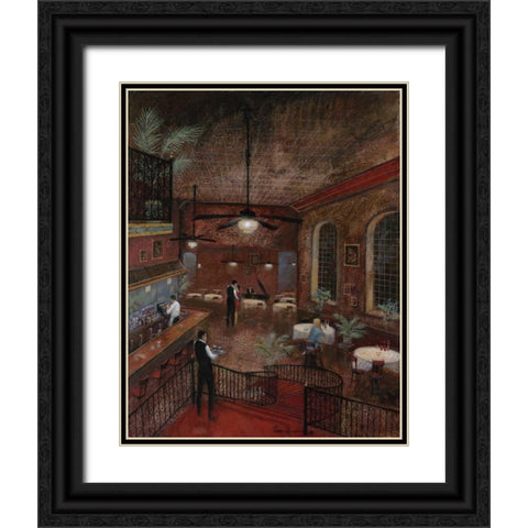 Piano Man Black Ornate Wood Framed Art Print with Double Matting by Manning, Ruane