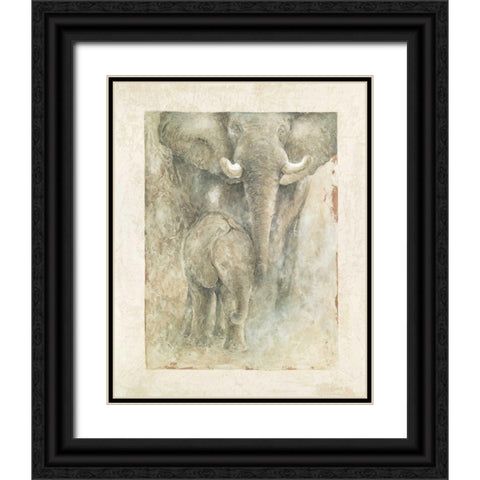 Motherly Love I Black Ornate Wood Framed Art Print with Double Matting by Galaxy of Graphics