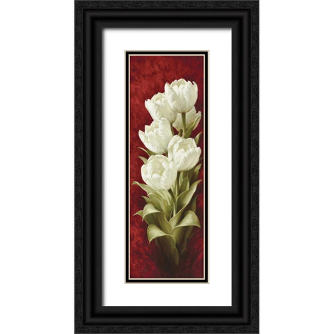 Magnificent Tulips II Black Ornate Wood Framed Art Print with Double Matting by Levashov, Igor