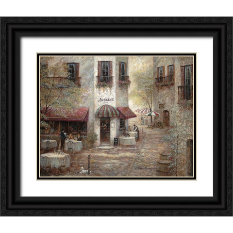 Angelos Black Ornate Wood Framed Art Print with Double Matting by Manning, Ruane