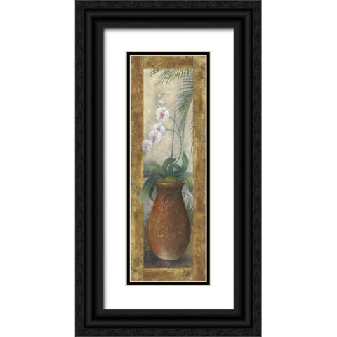 Orchids in Paradise I Black Ornate Wood Framed Art Print with Double Matting by Vollherbst-Lane, Elaine