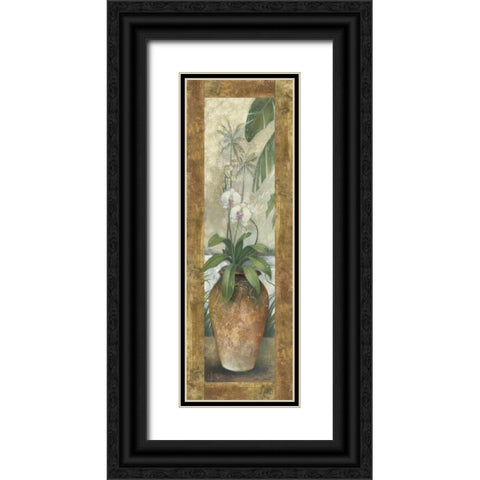 Orchids in Paradise II Black Ornate Wood Framed Art Print with Double Matting by Vollherbst-Lane, Elaine
