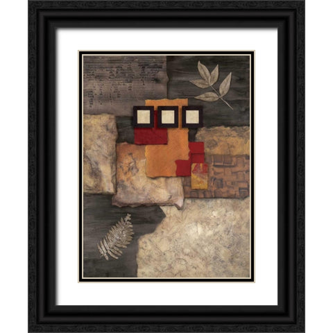 Designer Foliage I Black Ornate Wood Framed Art Print with Double Matting by Olson, Norm