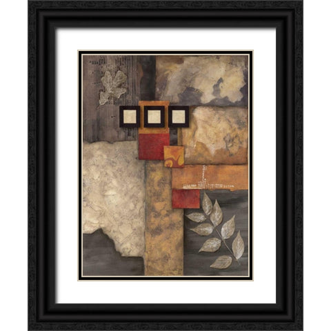 Designer Foliage II Black Ornate Wood Framed Art Print with Double Matting by Olson, Norm