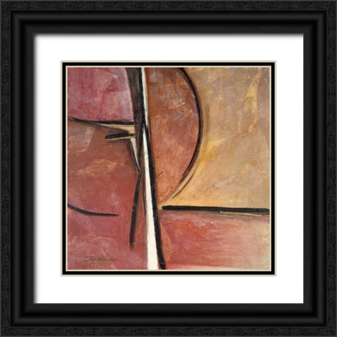 Movement I Black Ornate Wood Framed Art Print with Double Matting by Alldredge, Joy
