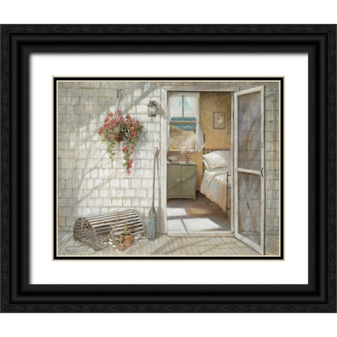 Beach Treasures Black Ornate Wood Framed Art Print with Double Matting by Manning, Ruane