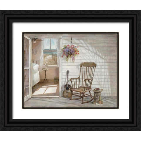 Salt Air and Music Black Ornate Wood Framed Art Print with Double Matting by Manning, Ruane