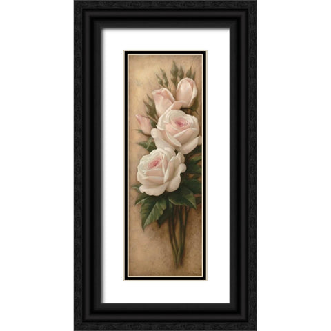 Pink Petals II Black Ornate Wood Framed Art Print with Double Matting by Levashov, Igor